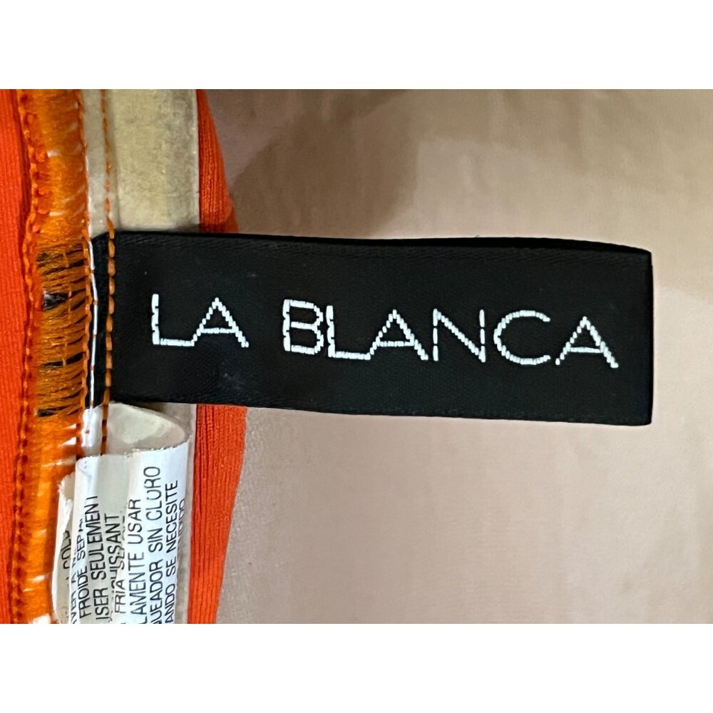 La Blanca Tankini Top Swimsuit Womens 12 Used Orange - Picture 7 of 13
